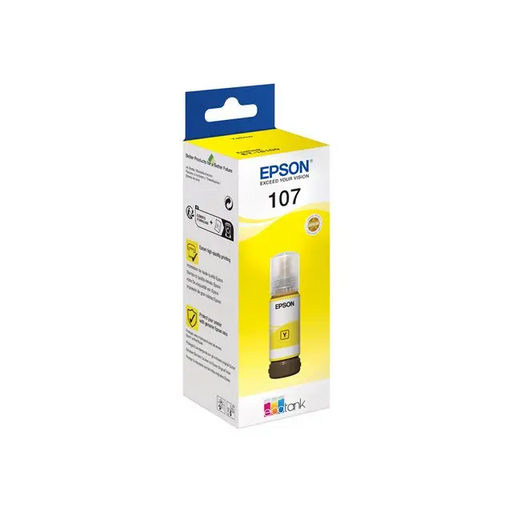EPSON 1LB 107 EcoTank Yellow Ink Bottle - Мастила и Мастилени глави<<<Консумативи - Мастила<<<Печат Сканиране и