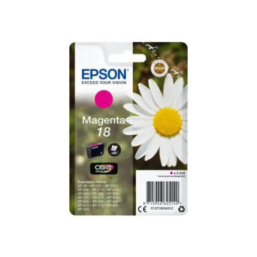EPSON 1LB 18 ink cartridge magenta standard capacity 3.3ml 180 pages 1-pack blister without alarm - Мастила и Мастилени