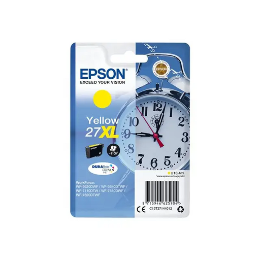 EPSON 1LB 27XL ink cartridge yellow high capacity 10.4ml 1.100 pages 1-pack blister without alarm - DURABrite ultra ink
