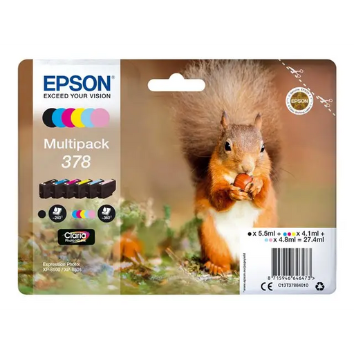 EPSON 1LB Multipack 6-farbig 378 Eichhörnchen Clara Phtsquirrelo HD Ink - Мастила и Мастилени глави<<<Консумативи