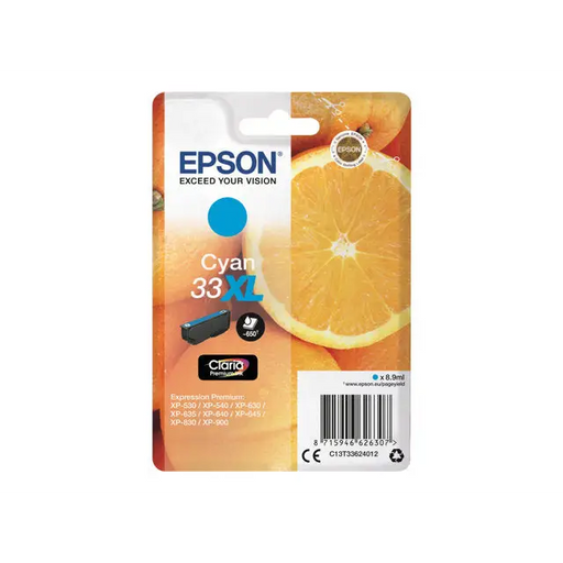 EPSON 1LB Singlepack Cyan 33XL Claria Premium Ink - Мастила и Мастилени глави<<<Консумативи - Мастила<<<Печат Сканиране