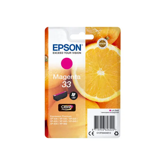 EPSON 1LB Singlepack Magenta 33 Claria Premium Ink - Мастила и Мастилени глави<<<Консумативи - Мастила<<<Печат