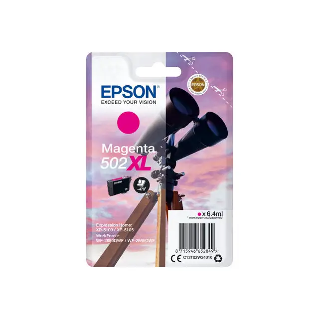 EPSON 1LB Singlepack Magenta 502XL Ink - Мастила и Мастилени глави<<<Консумативи - Мастила<<<Печат Сканиране и