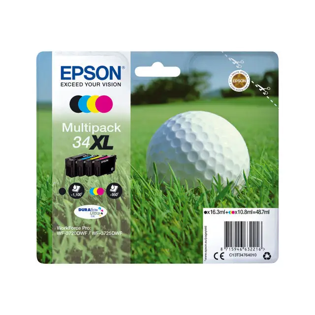 EPSON 2LB Multipack 4-colours 34XL DURABrite Ink Ultra CMYK XL - Мастила и Мастилени глави<<<Консумативи