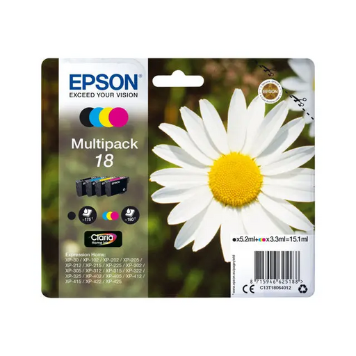 EPSON 3LB 18 ink cartridge black and tri-colour standard capacity 15.1ml 1-pack RF-AM blister w/s - Мастила и Мастилени