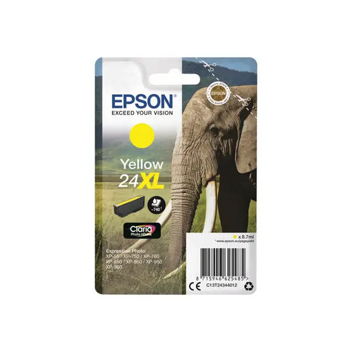 EPSON 3LB 24XL ink cartridge yellow high capacity 8.7ml 740 pages 1-pack blister without alarm - Мастила и Мастилени