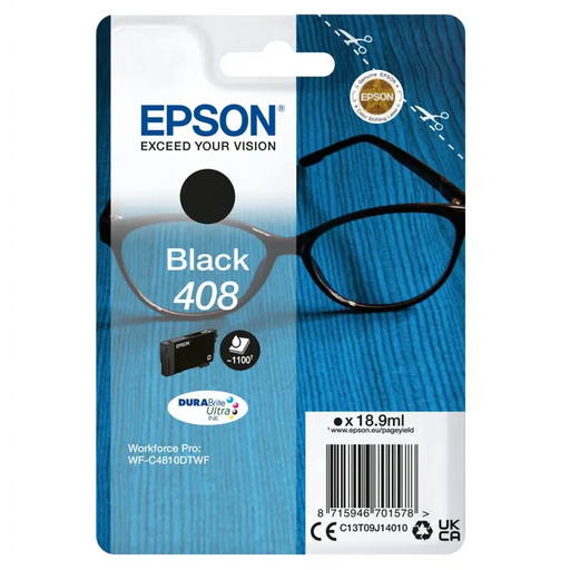 Epson 408 Spectacles DURABrite Ultra Single Black Ink - Консумативи за мастилoструйни принтери<<<EPSON