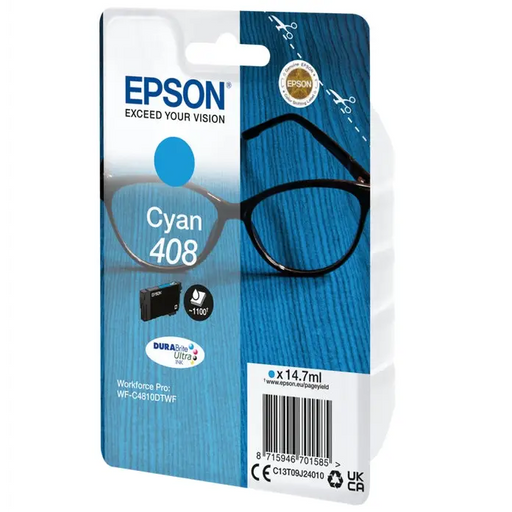 Epson 408 Spectacles DURABrite Ultra Single Cyan Ink - Консумативи за мастилoструйни принтери<<<EPSON