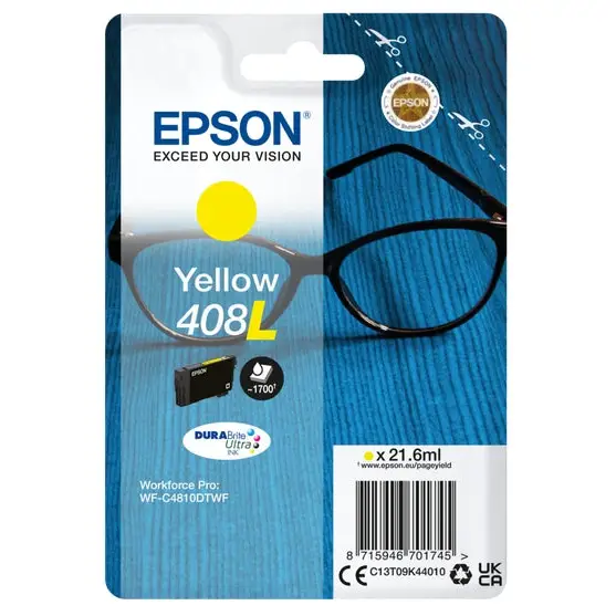 Epson 408L Spectacles DURABrite Ultra Single Yellow Ink - Консумативи за мастилoструйни принтери<<<EPSON