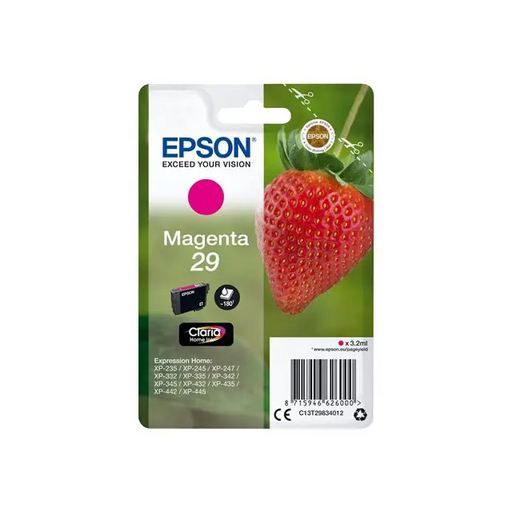 EPSON 4LB Cartridge Fraise Ink Claria Home Magenta w/s - Мастила и Мастилени глави<<<Консумативи - Мастила<<<Печат