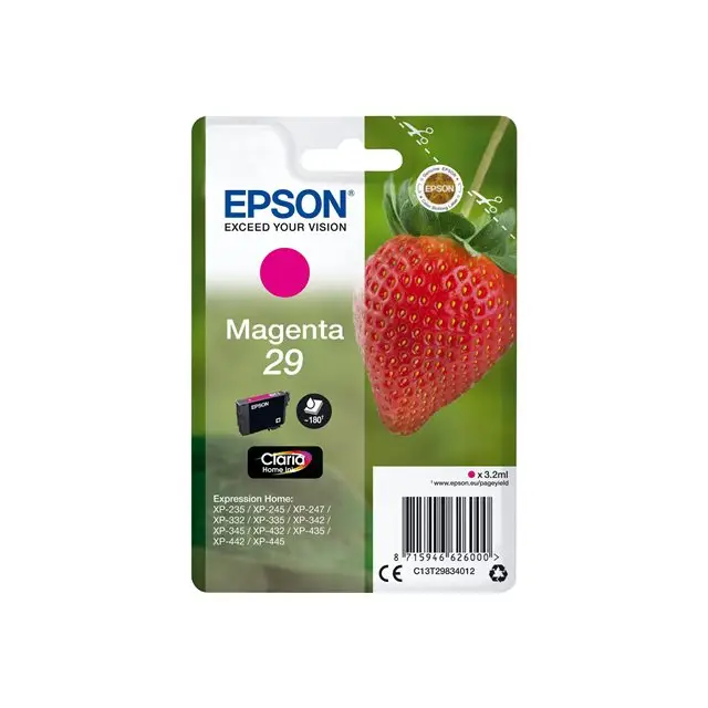 EPSON 4LB Cartridge Fraise Ink Claria Home Magenta w/s - Мастила и Мастилени глави<<<Консумативи - Мастила<<<Печат