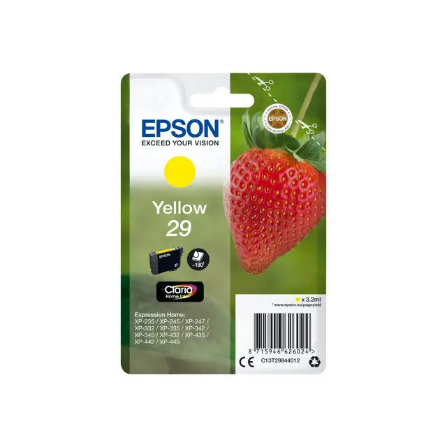 EPSON 4LB Singlepack Yellow 29 Claria Home Ink - Мастила и Мастилени глави<<<Консумативи - Мастила<<<Печат Сканиране и