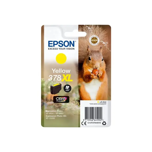 EPSON 4LB Singlepack Yellow 378XL Squirrel Clara Photo HD Ink - Мастила и Мастилени глави<<<Консумативи
