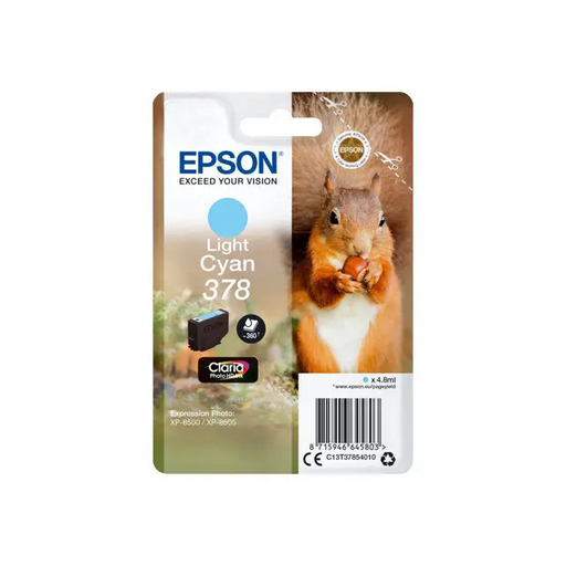 EPSON 5LB Singlepack Light Cyan 378 Eichhörnchen Clara Photo HD Ink - Мастила и Мастилени глави<<<Консумативи