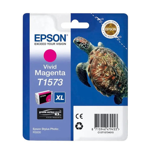 EPSON 5LB T1573 ink cartridge vivid magenta standard capacity 1-pack blister without alarm - Консумативи за