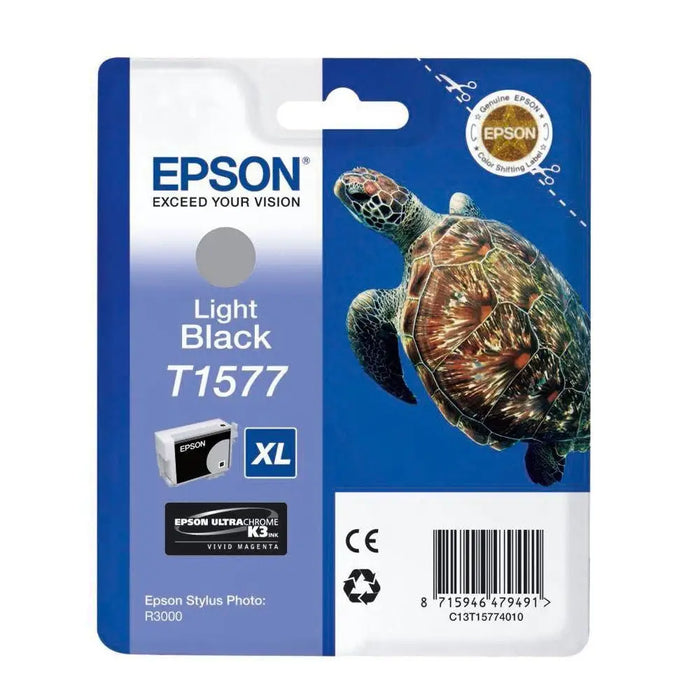 EPSON 5LB T1577 ink cartridge light black standard capacity 1-pack blister without alarm - Консумативи за