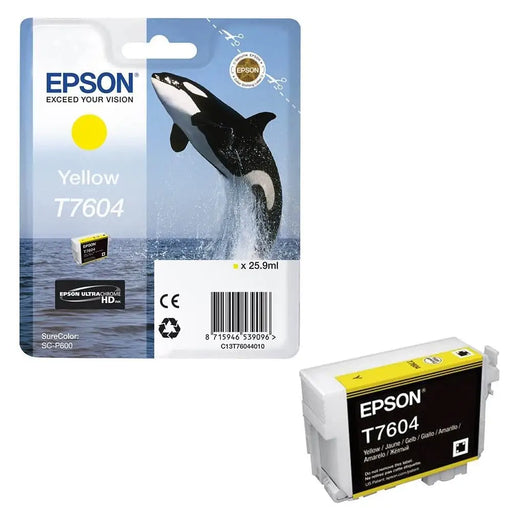 EPSON 5LB T7604 ink cartridge yellow high capacity 25 9ml 2127 pages 1-pack - Мастила и Мастилени глави<<<Консумативи
