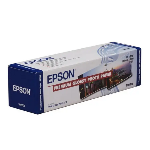EPSON Premium Glossy photo paper Roll A3 12.9inch 32.9cm x 10m 255g/m2 - Хартия за голям формат<<<Консумативи