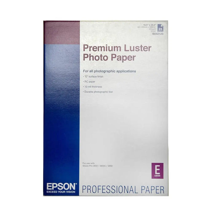 EPSON Premium Luster Photo Paper Luster A2 420 x 594 mm 131 g/m2 25 sheet - Хартия за голям формат<<<Консумативи