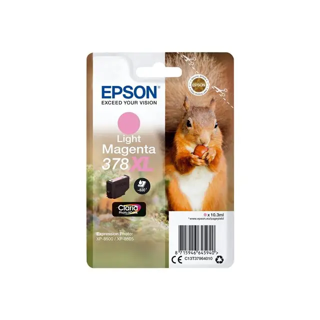 EPSON Singlepack Light Magenta 378XL Squirrel Clara Photo HD Ink - Мастила и Мастилени глави<<<Консумативи