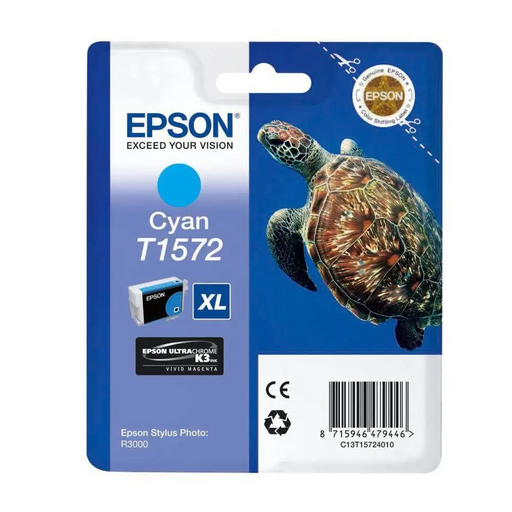 EPSON T1572 ink cartridge cyan standard capacity 1-pack blister without alarm - Консумативи за мастилoструйни