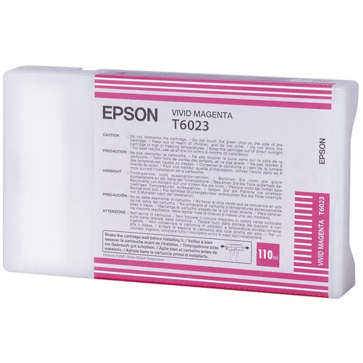 EPSON T6023 ink cartridge vivid magenta standard capacity 110ml 1-pack - LFP мастила и LFP мастилени