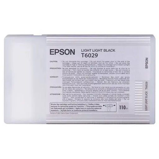 EPSON T6029 ink cartridge light light black standard capacity 110ml 1-pack - LFP мастила и LFP мастилени