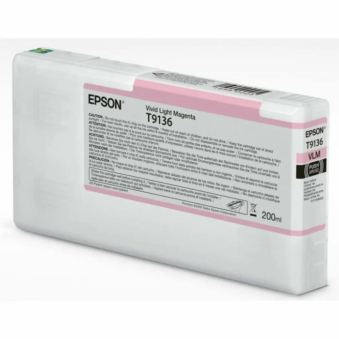 Epson T9136 Vivid Light Magenta Ink Cartridge (200ml) - Консумативи за плотери<<<EPSON