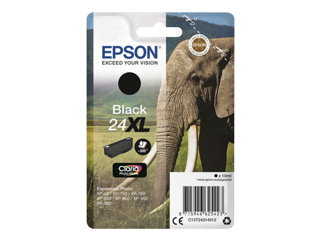 EPSON 5LB 24XL ink cartridge black high capacity 10ml 500 pages 1-pack blister without alarm