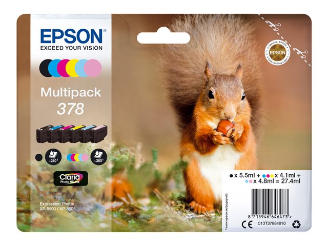 EPSON 1LB Multipack 6-farbig 378 Eichhörnchen Clara Phtsquirrelo HD Ink