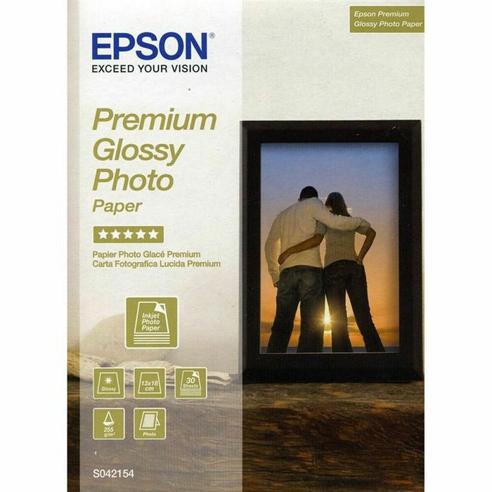 EPSON S042154 Premium glossy photo paper inkjet 255g/m2 130x180mm 30 sheets 1-pack
