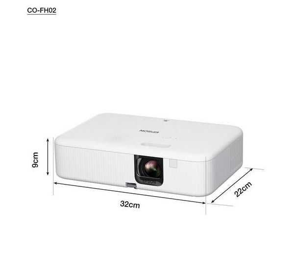 Epson CO-FH02, Full HD 1080p (1920 x 1080, 16:9), 3000 ANSI lumens, 16 000:1, USB 2.0, HDMI, Android TV, Lamp warr: 24 months, White