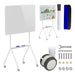Ergo Office mobile dry erase board horizontal orientation white single sided with shelf board dimensions 1190x790mm