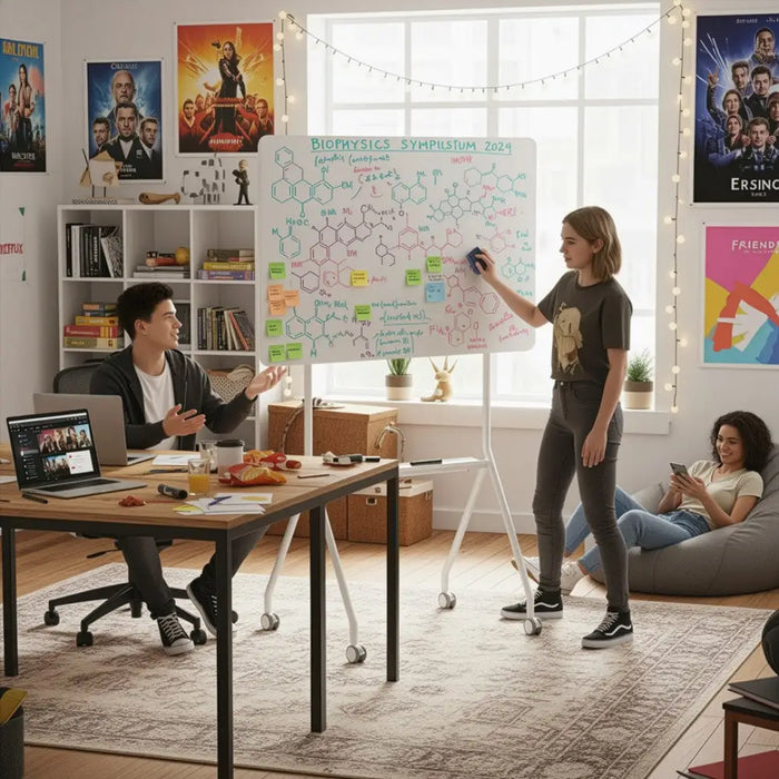 Ergo Office mobile dry erase board horizontal orientation white single sided with shelf board dimensions 1190x790mm