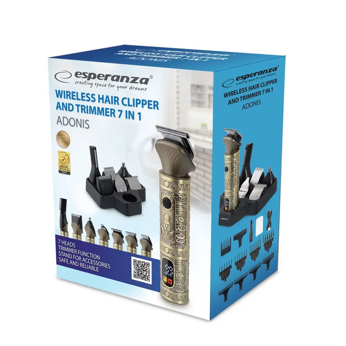 Esperanza EBC006 7-in-1 Cordless hair clipper - Hair clippersAGD-STR<<<Home Appliance - ProductsAGD<<<ActionPL