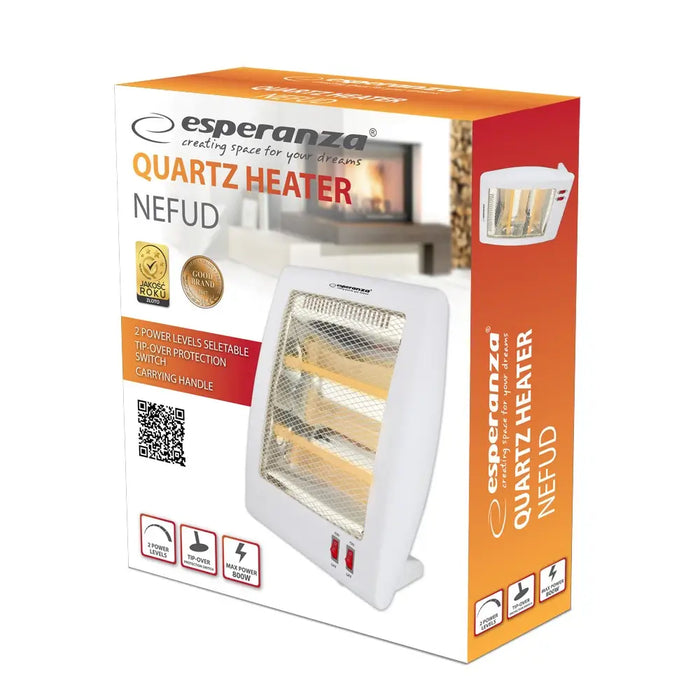 Esperanza EHH010 Electric quartz heater 400W/800W White - Fan heatersAGD-TER<<<Home Appliance - ProductsAGD<<<ActionPL
