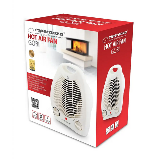 Esperanza EHH011 electric space heater Indoor White 1000/2000 W - Fan heatersAGD-TER<<<Home Appliance