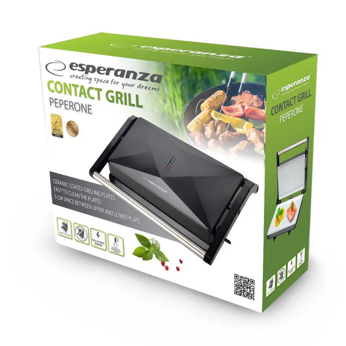 Esperanza EKG013 Ceramic Contact Grill 850W - Electric grillsAGD-GRE<<<Home Appliance - ProductsAGD<<<ActionPL