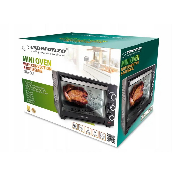 Esperanza EKO006 roaster oven 25 L 1600 W - Mini ovensAGD-MPI<<<Home Appliance - ProductsAGD<<<ActionPL