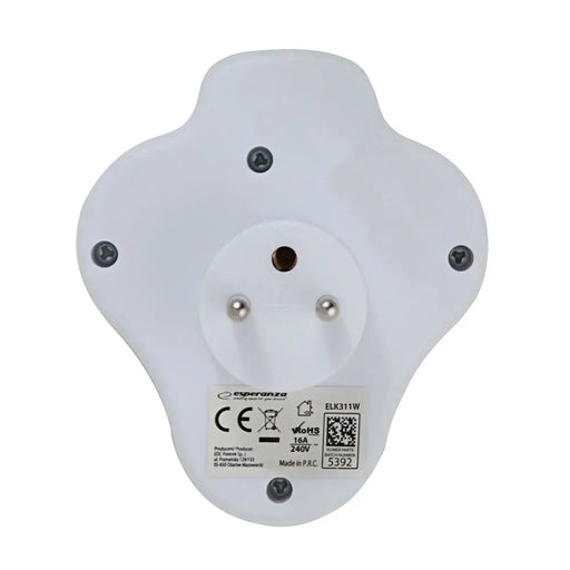 Esperanza ELK311W Electrical splitter 2 GN. USB-C USB-A ON. White - Jacks plugsKWT-WTY<<<Cables jacks