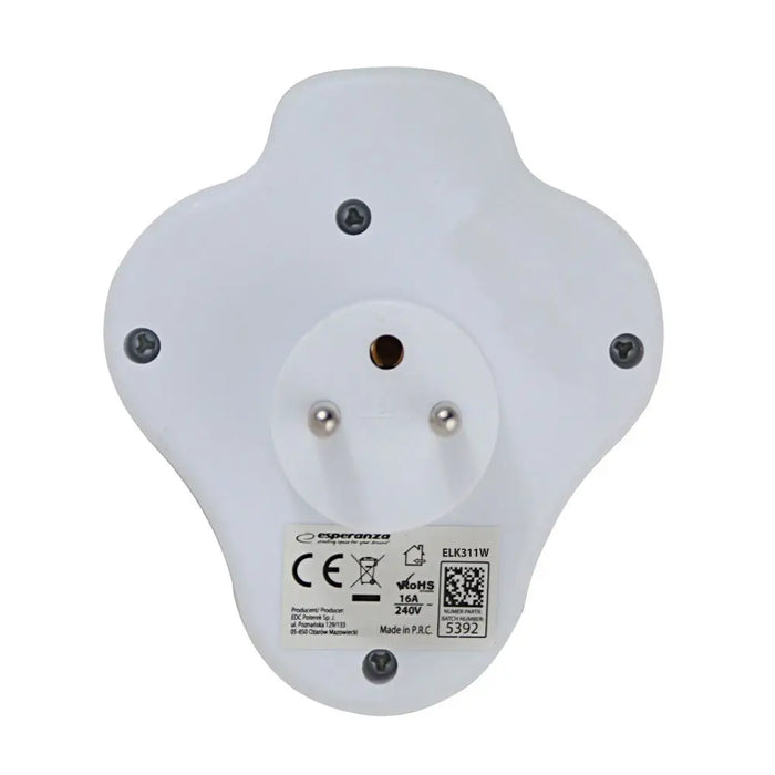 Esperanza ELK311W Electrical splitter 2 GN. USB-C USB-A ON. White - Jacks plugsKWT-WTY<<<Cables jacks