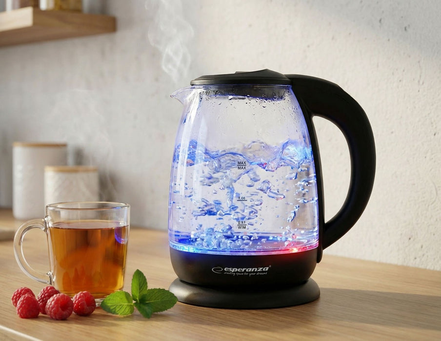 Esperanza EKK027 electric kettle 1.7 L Black,Transparent 2200 W