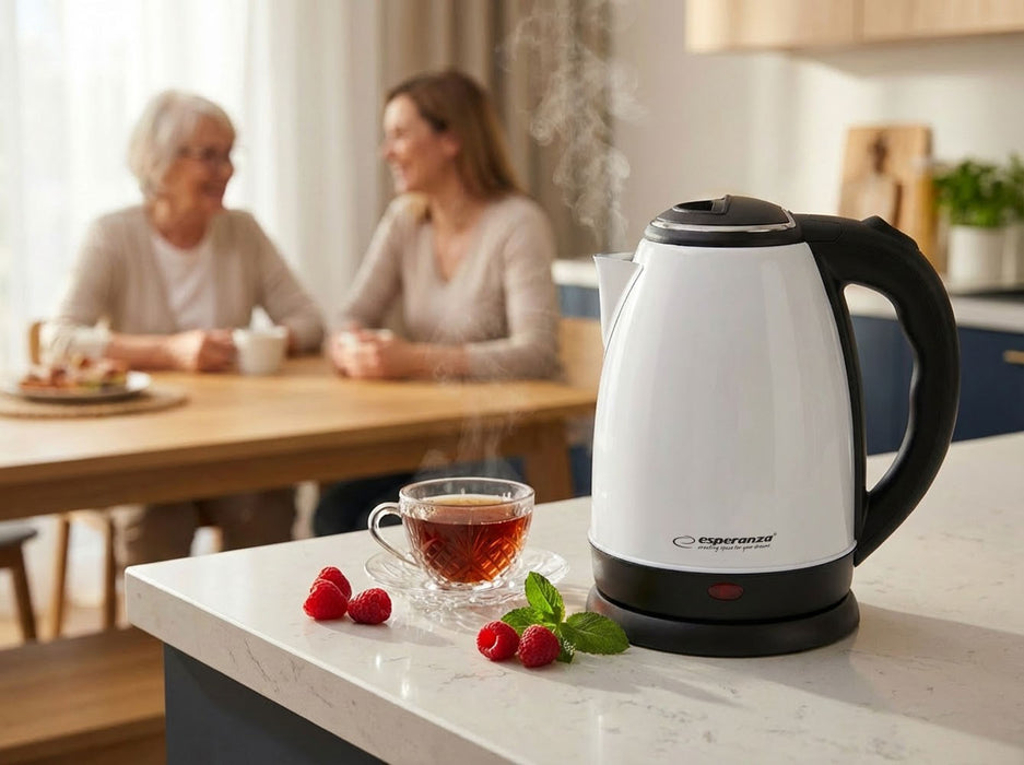Esperanza EKK113W electric kettle 1.8 L Black,White 1800 W