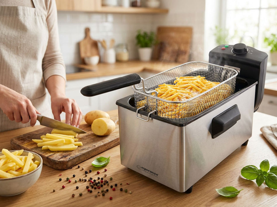 Esperanza FALAFEL Single 3 L Stand-alone 2200 W Deep fryer Black, White