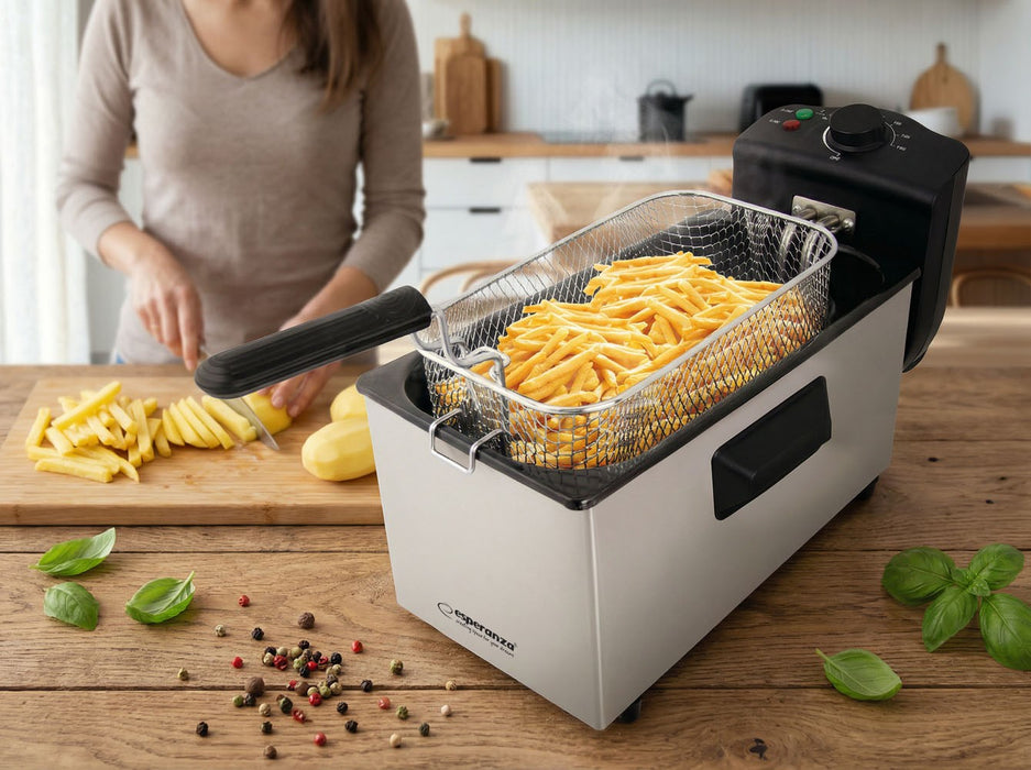 Esperanza FALAFEL Single 3 L Stand-alone 2200 W Deep fryer Black, White