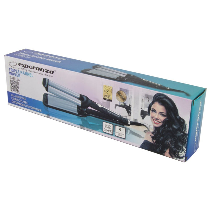 Esperanza EBL013 hair styling tool Curling iron Black,Silver 1.8 m 55 W