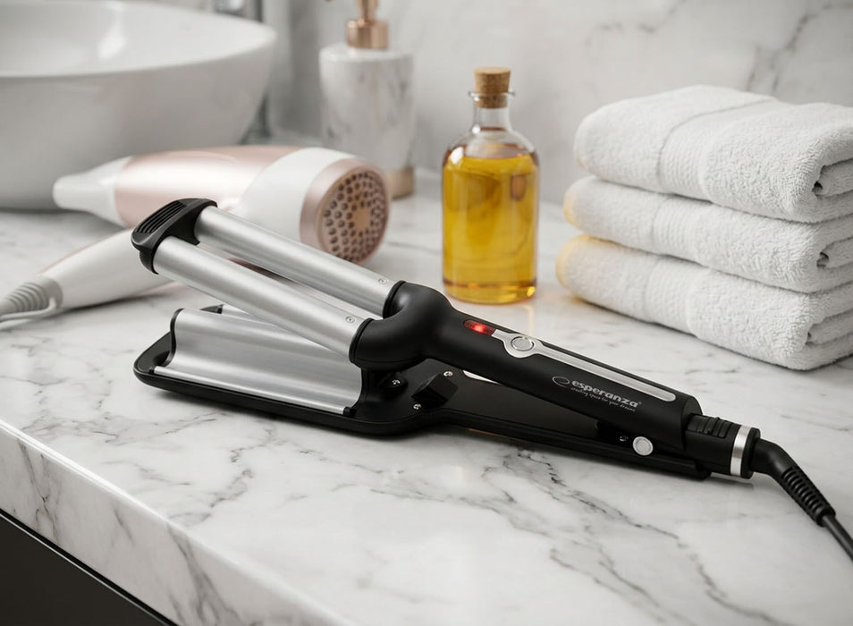 Esperanza EBL013 hair styling tool Curling iron Black,Silver 1.8 m 55 W