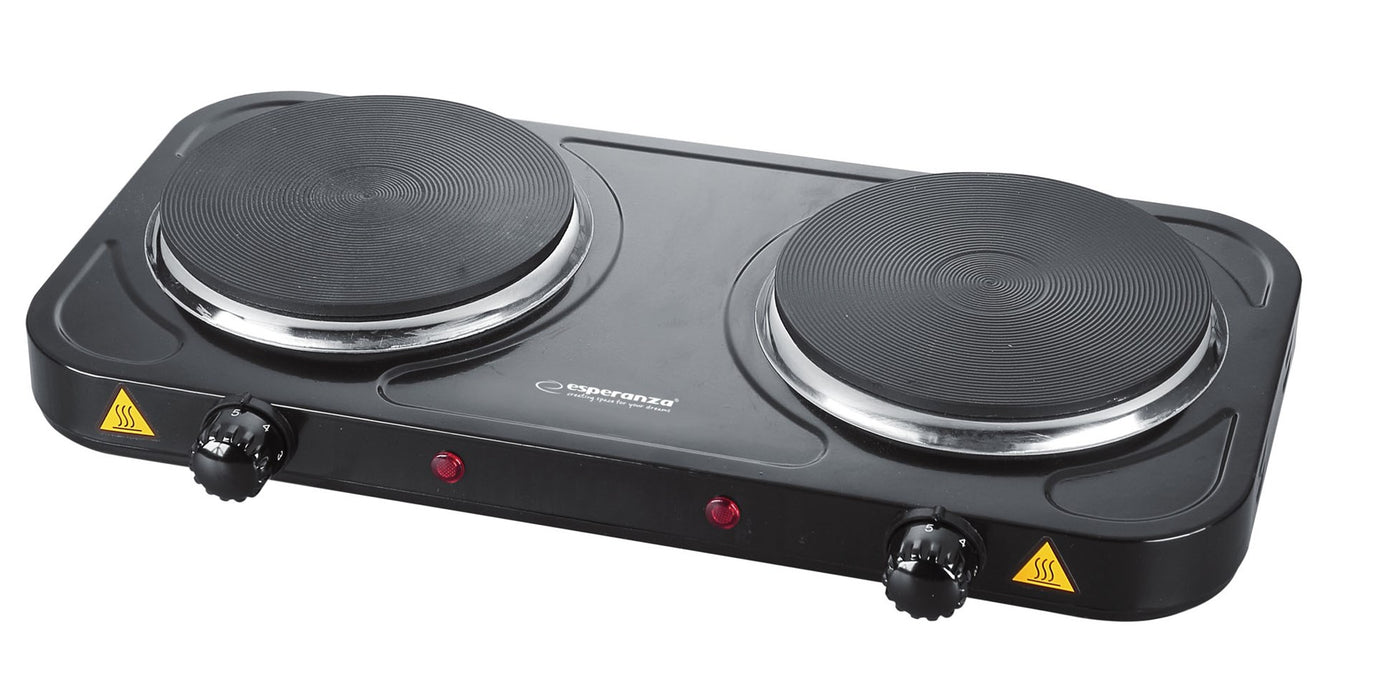 Esperanza EKH010K Electric cooker, top, 2 heating fields, black