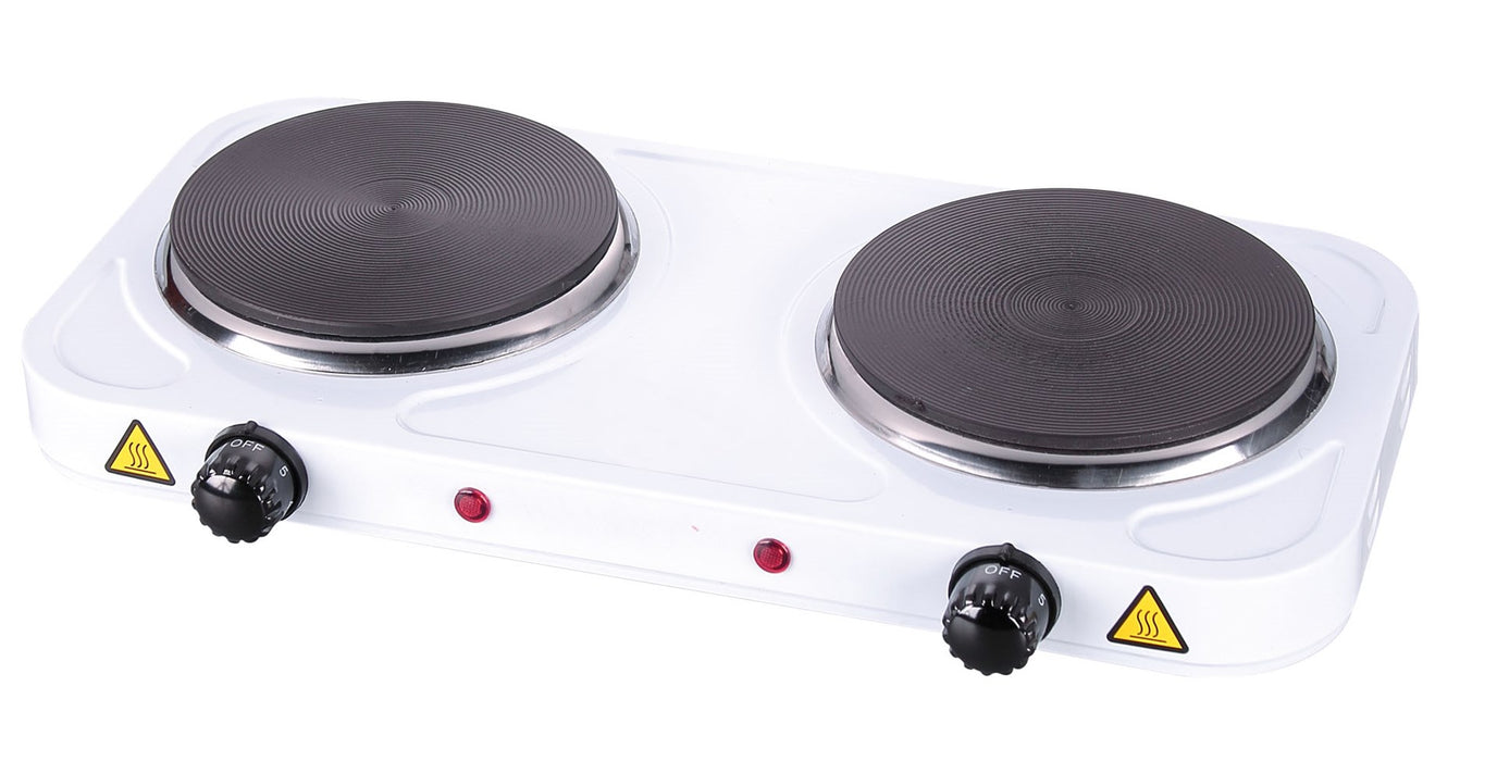 Esperanza EKH010W Adjustable electric cooker, 2 heating fields, white
