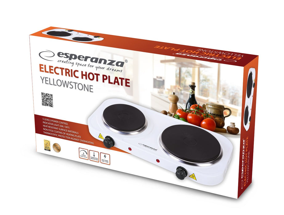 Esperanza EKH014W Electric cooker 2 zones White